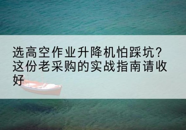 仁布高空作业升降机厂家推荐-选高空作业升降机怕踩坑？这份老采购的实战指南请收好