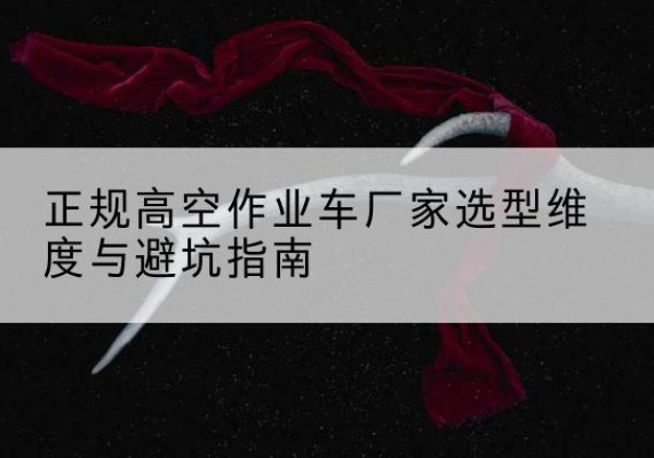 仁布高空作业车厂家-正规选型维度与避坑指南